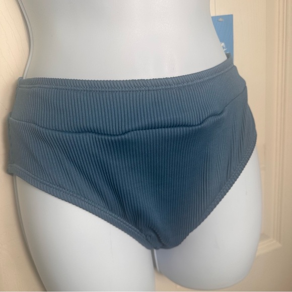 NWT Cupshe Blue Bikini Ribbed Bralette And Midrise Size X-Small - Picture 4 of 10